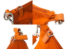 Load image into Gallery viewer, PRADA プラダ ショルダーバッグ トライアングルロゴ ナイロン オレンジ イタリア製 シルバー金具 良品 中古 66189