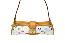 画像をギャラリービューアに読み込む, LOUIS VUITTON ルイヴィトン バッグ シャーリー 村上隆 モノグラムマルチカラー ホワイト M40049 ゴールド金具 美品 中古 66193