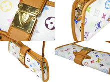 画像をギャラリービューアに読み込む, LOUIS VUITTON ルイヴィトン バッグ シャーリー 村上隆 モノグラムマルチカラー ホワイト M40049 ゴールド金具 美品 中古 66193