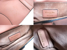 Load image into Gallery viewer, 極美品 新型 Christian Dior クリスチャンディオール レザー サドルバッグ ミニ ハンドバッグ ピンク レザー 中古 66195