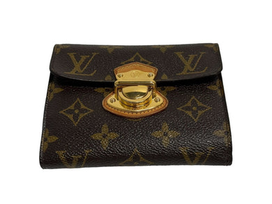 LOUIS VUITTON ルイヴィトン 三つ折り財布 ルトフォイユ ジョイ M60211 ブラウン ゴールド金具 美品 中古 66197