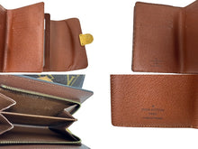 画像をギャラリービューアに読み込む, LOUIS VUITTON ルイヴィトン 三つ折り財布 ルトフォイユ ジョイ M60211 ブラウン ゴールド金具 美品 中古 66197