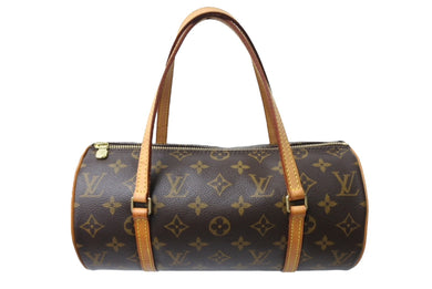 LOUIS VUITTON ルイヴィトン ハンドバック パピヨン30 GM 筒型 モノグラム M51385 ゴールド金具 ブラウン 美品 中古 66201