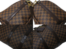 Load image into Gallery viewer, LOUIS VUITTON ルイヴィトン キーポル バンドリエール45 ボストンバッグ N41428 ダミエ エベヌ レザー ゴールド金具 美品 中古 66208