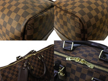 Load image into Gallery viewer, LOUIS VUITTON ルイヴィトン キーポル バンドリエール45 ボストンバッグ N41428 ダミエ エベヌ レザー ゴールド金具 美品 中古 66208
