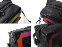 Load image into Gallery viewer, LOUISVUITTON ルイヴィトン タイガ ミニソフトトランク ショルダーバッグ タイガレザー M30351 ブラック マルチカラー 美品 中古 66209