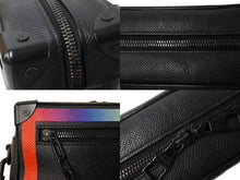 Load image into Gallery viewer, LOUISVUITTON ルイヴィトン タイガ ミニソフトトランク ショルダーバッグ タイガレザー M30351 ブラック マルチカラー 美品 中古 66209