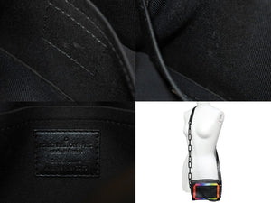 LOUISVUITTON ルイヴィトン タイガ ミニソフトトランク ショルダーバッグ タイガレザー M30351 ブラック マルチカラー 美品 中古 66209