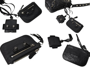 BALENCIAGA バレンシアガ ル カゴール ショルダーバッグ ブラック 7190652 シルバー金具 現行 美品 中古 66214