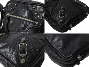BALENCIAGA バレンシアガ ル カゴール ショルダーバッグ ブラック 7190652 シルバー金具 現行 美品 中古 66214