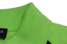 Load image into Gallery viewer, BALENCIAGA バレンシアガ 22SS ロゴ刺繍レイヤードデザインスポーツ 661507 半袖ポロシャツ グリーン サイズXXS 美品 中古 66217