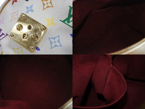 LOUIS VUITTON ルイヴィトン スピーディ30 ハンドバッグ M92643 モノグラム マルチカラー 村上隆 ホワイト 美品 中古 4b006623