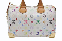Load image into Gallery viewer, LOUIS VUITTON ルイヴィトン スピーディ30 ハンドバッグ M92643 モノグラム マルチカラー 村上隆 ホワイト 美品 中古 4b006623