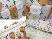 Load image into Gallery viewer, LOUIS VUITTON ルイヴィトン スピーディ30 ハンドバッグ M92643 モノグラム マルチカラー 村上隆 ホワイト 美品 中古 4b006623