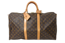 Load image into Gallery viewer, LOUIS VUITTON ルイヴィトン キーポル50 ボストンバッグ M41426 モノグラム キャンバス ゴールド金具 ブラウン 美品 中古 66245