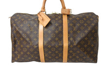 Load image into Gallery viewer, LOUIS VUITTON ルイヴィトン キーポル50 ボストンバッグ M41426 モノグラム キャンバス ゴールド金具 ブラウン 美品 中古 66245
