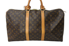 Load image into Gallery viewer, LOUIS VUITTON ルイヴィトン キーポル50 ボストンバッグ M41426 モノグラム キャンバス ゴールド金具 ブラウン 美品 中古 66245