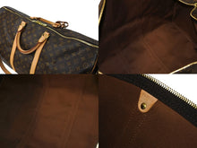 Load image into Gallery viewer, 極美品 LOUIS VUITTON ルイヴィトン キーポル バンドリエール 60 ボストンバッグ モノグラム ブラウン M41412 ゴールド金具 中古 66246