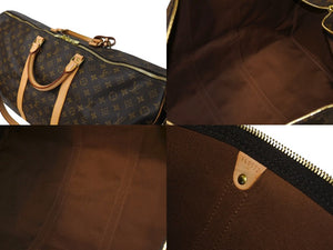 極美品 LOUIS VUITTON ルイヴィトン キーポル バンドリエール 60 ボストンバッグ モノグラム ブラウン M41412 ゴールド金具 中古 66246