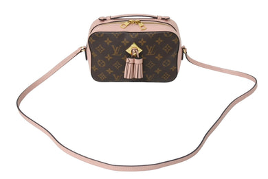LOUIS VUITTON ルイヴィトン サントンジュ ショルダーバッグ ブラウン ピンク M43557 ゴールド金具 美品 中古 66247