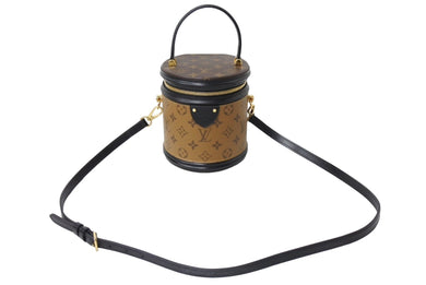 新品同様 LOUIS VUITTON ルイヴィトン カンヌ ショルダーバッグ M43986 モノグラムリバース ブラウン ブラック 中古 66256