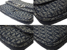 画像をギャラリービューアに読み込む, Christian Dior クリスチャンディオール ショルダーバッグ トロッター柄 キャンバス ネイビー BO L 1014 美品 中古 66262