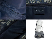 画像をギャラリービューアに読み込む, Christian Dior クリスチャンディオール ショルダーバッグ トロッター柄 キャンバス ネイビー BO L 1014 美品 中古 66262