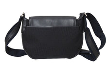 画像をギャラリービューアに読み込む, Christian Dior クリスチャンディオール ショルダーバッグ オブリーク柄 ブラック ネイビー キャンバス レザー 美品 中古 66264