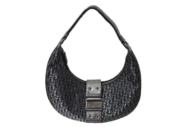 Christian Dior クリスチャンディオール ワンショルダーバッグ オブリーク柄 ストリートシック ブラック 良品 中古 66267