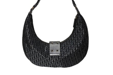 画像をギャラリービューアに読み込む, Christian Dior クリスチャンディオール ワンショルダーバッグ オブリーク柄 ストリートシック ブラック 良品 中古 66267