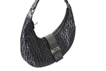 画像をギャラリービューアに読み込む, Christian Dior クリスチャンディオール ワンショルダーバッグ オブリーク柄 ストリートシック ブラック 良品 中古 66267