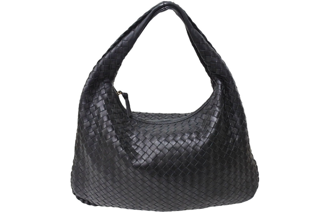 BOTTEGAVENETA ボッテガヴェネタ ワンショルダーバッグ イントレチャート 115653 V0013 1000 レザー ブラック 美品 中古 66274