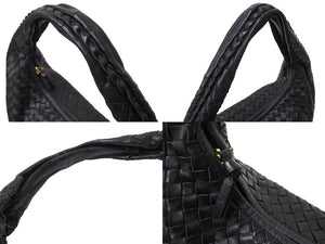 BOTTEGAVENETA ボッテガヴェネタ ワンショルダーバッグ イントレチャート 115653 V0013 1000 レザー ブラック 美品 中古 66274