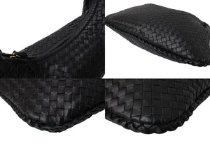 BOTTEGAVENETA ボッテガヴェネタ ワンショルダーバッグ イントレチャート 115653 V0013 1000 レザー ブラック 美品 中古 66274