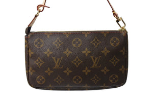 極美品 LOUIS VUITTON ルイヴィトン 村上隆 モノグラム チェリー ポシェット アクセソワール アクセポ ブラウン ロゴ M95008 中古 66278