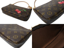 Load image into Gallery viewer, 極美品 LOUIS VUITTON ルイヴィトン 村上隆 モノグラム チェリー ポシェット アクセソワール アクセポ ブラウン ロゴ M95008 中古 66278