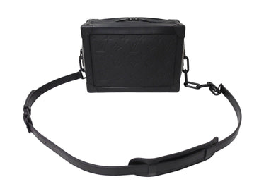 極美品 LOUIS VUITTON ルイヴィトン ショルダーバッグ ソフトトランク M55700 モノグラム トリヨンレザー ブラック 中古 66282