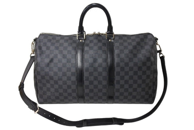 LOUIS VUITTON ルイヴィトン キーポル バンドリエール45 ボストンバッグ ダミエグラフィット N41418 美品 中古 66286