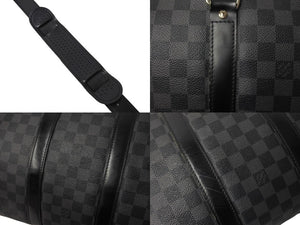 LOUIS VUITTON ルイヴィトン キーポル バンドリエール45 ボストンバッグ ダミエグラフィット N41418 美品 中古 66286