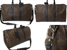 Load image into Gallery viewer, LOUIS VUITTON ルイヴィトン キーポル バンドリエール45 ボストンバッグ M56711 モノグラムマカサー ブラウン 美品 中古 66288