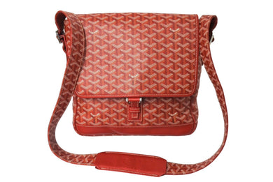 極美品 GOYARD GRAND BLEU MM ゴヤール グランブルーMM ショルダーバッグ レッド 中古 66289