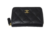 Load image into Gallery viewer, 極美品 CHANEL シャネル マトラッセ コインケース AP0216 キャビアスキン ブラック ゴールド金具 中古 66291