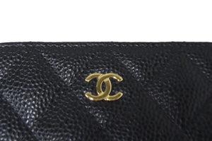 極美品 CHANEL シャネル マトラッセ コインケース AP0216 キャビアスキン ブラック ゴールド金具 中古 66291