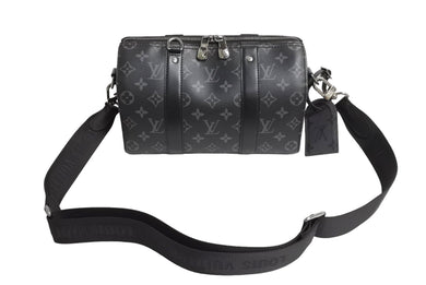 新品同様 LOUIS VUITTON ルイヴィトン シティ キーポル ショルダーバッグ M45936 モノグラム エクリプス キャンバス 中古 66293