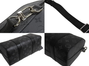 新品同様 LOUIS VUITTON ルイヴィトン シティ キーポル ショルダーバッグ M45936 モノグラム エクリプス キャンバス 中古 66293