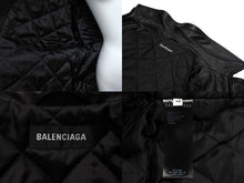 Load image into Gallery viewer, 極美品 BALENCIAGA バレンシアガ ロゴバイカージャケット ライダース 20AW 594594 レザー ブラック ホワイト サイズ48 中古 66307