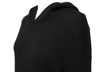 Load image into Gallery viewer, CHROME HEARTS クロムハーツ パーカー ブルオーバーカシミア クロスパッチ フード レザー XS ブラック 美品 中古 66308