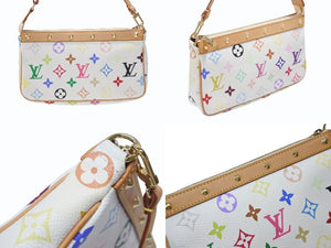 極美品 LOUIS VUITTON ルイヴィトン ポシェット アクセソワール アクセサリーポーチ M92649 モノグラム マルチカラー 村上隆 中古 4b006631