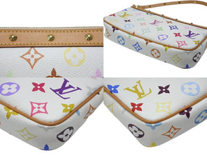 極美品 LOUIS VUITTON ルイヴィトン ポシェット アクセソワール アクセサリーポーチ M92649 モノグラム マルチカラー 村上隆 中古 4b006631