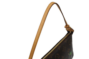 極美品 LOUIS VUITTON ルイヴィトン 村上隆 モノグラム チェリー ポシェット アクセソワール アクセポ ブラウン ロゴ M95008 中古 66314